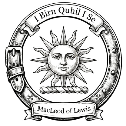 MacLeod of Lewis Crest digital download: Includes Color PNG, B&W PNG, and SVG vector files
