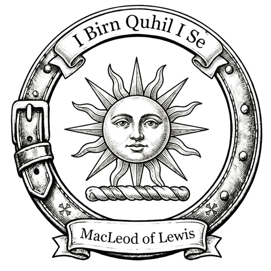 MacLeod of Lewis Crest digital download: Includes Color PNG, B&W PNG, and SVG vector files