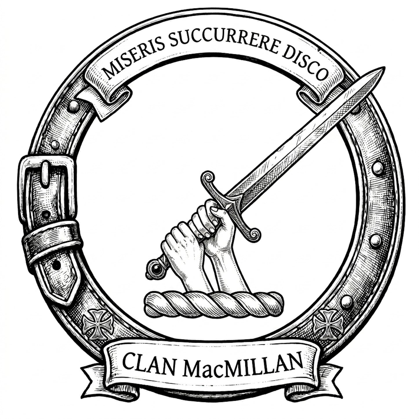Clan MacMillan Crest digital download: Includes Color PNG, B&W PNG, and SVG vector files