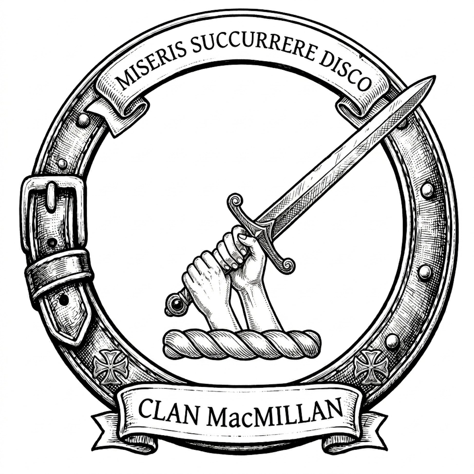 Clan MacMillan Crest digital download: Includes Color PNG, B&W PNG, and SVG vector files