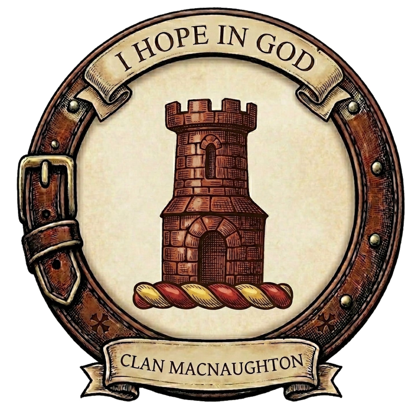 Clan MacNaughton Crest digital download: Includes Color PNG, B&W PNG, and SVG vector files