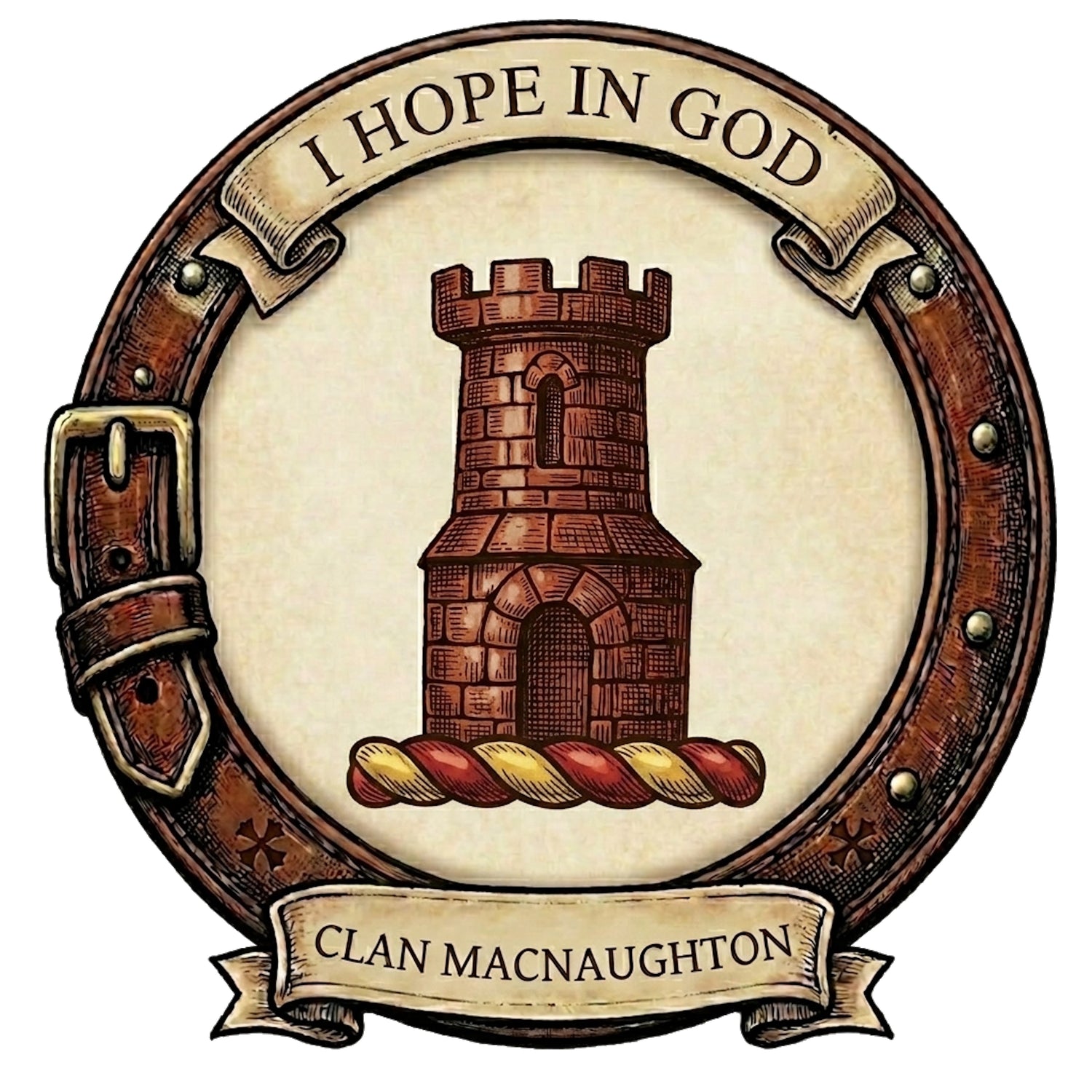 Clan MacNaughton Crest digital download: Includes Color PNG, B&W PNG, and SVG vector files