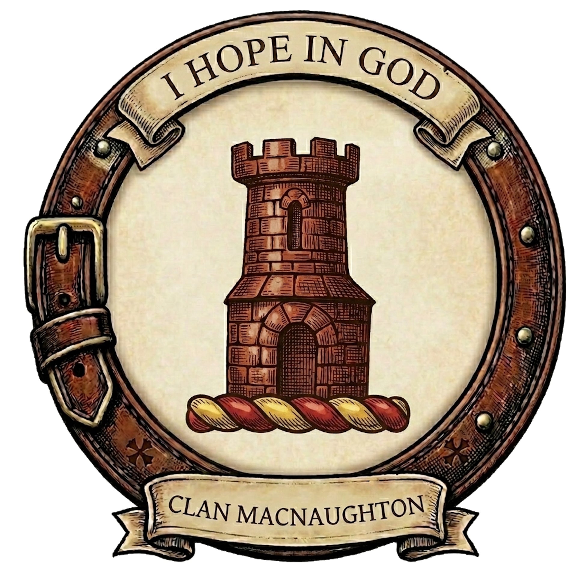 Clan MacNaughton Crest digital download: Includes Color PNG, B&W PNG, and SVG vector files
