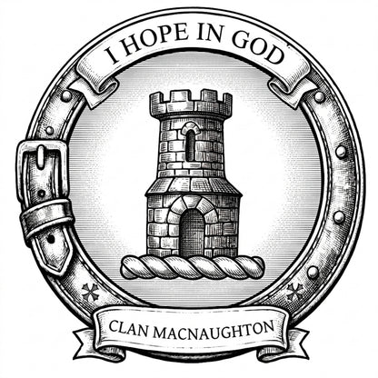 Clan MacNaughton Crest digital download: Includes Color PNG, B&W PNG, and SVG vector files