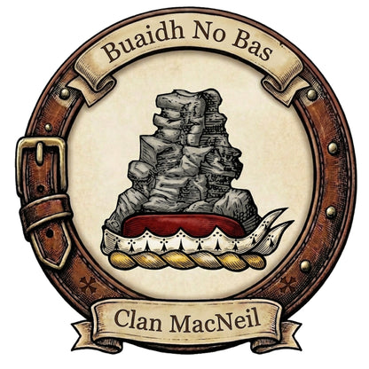 Clan MacNeil Crest digital download: Includes Color PNG, B&W PNG, and SVG vector files