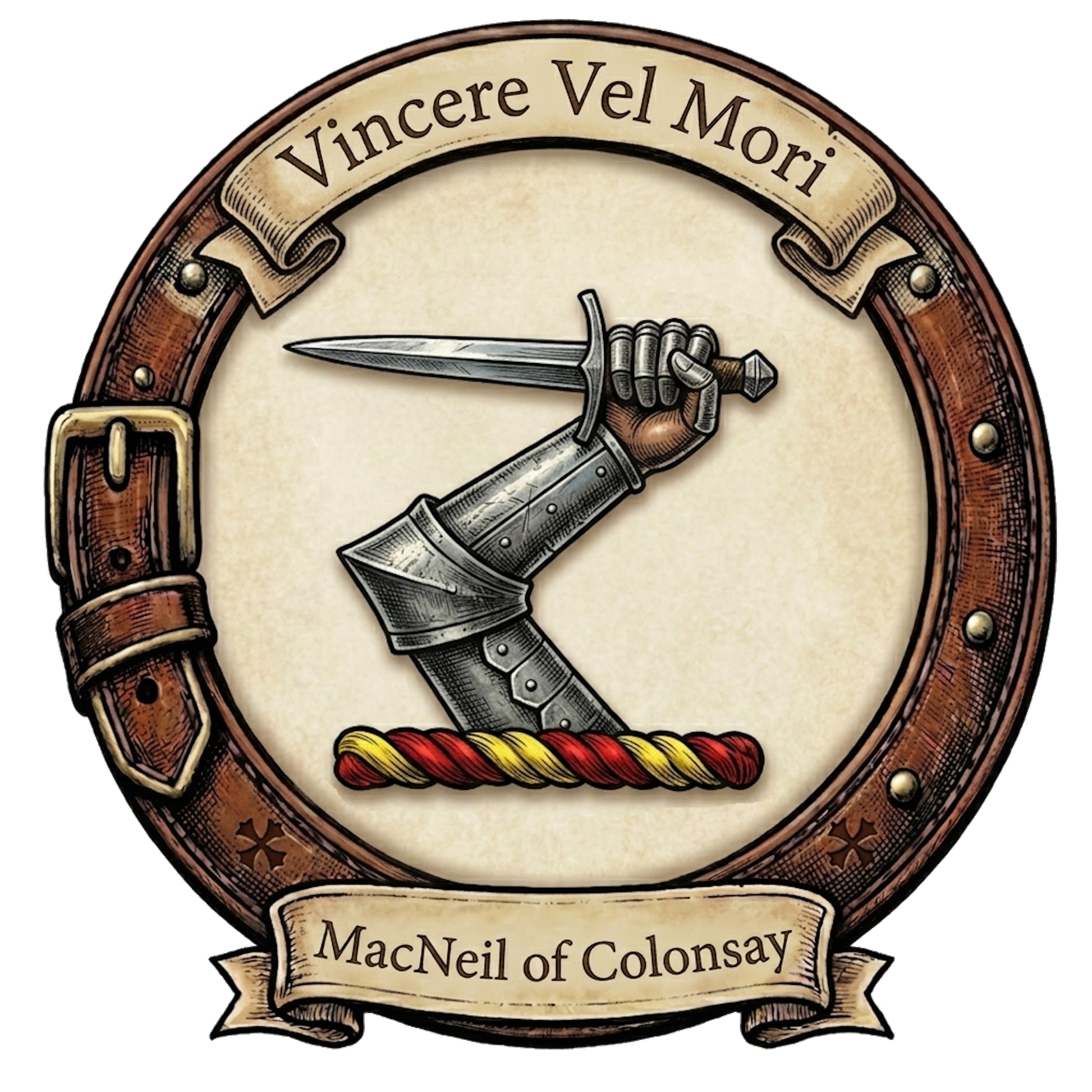 MacNeil of Colonsay Crest digital download: Includes Color PNG, B&W PNG, and SVG vector files