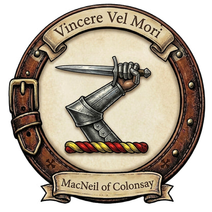 MacNeil of Colonsay Crest digital download: Includes Color PNG, B&W PNG, and SVG vector files