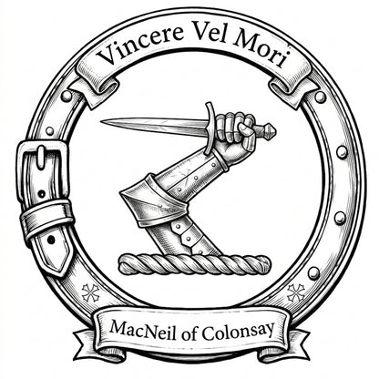 MacNeil of Colonsay Crest digital download: Includes Color PNG, B&W PNG, and SVG vector files