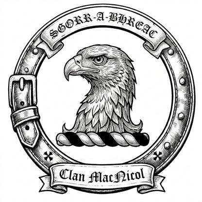 Clan MacNicol Crest digital download: Includes Color PNG, B&W PNG, and SVG vector files