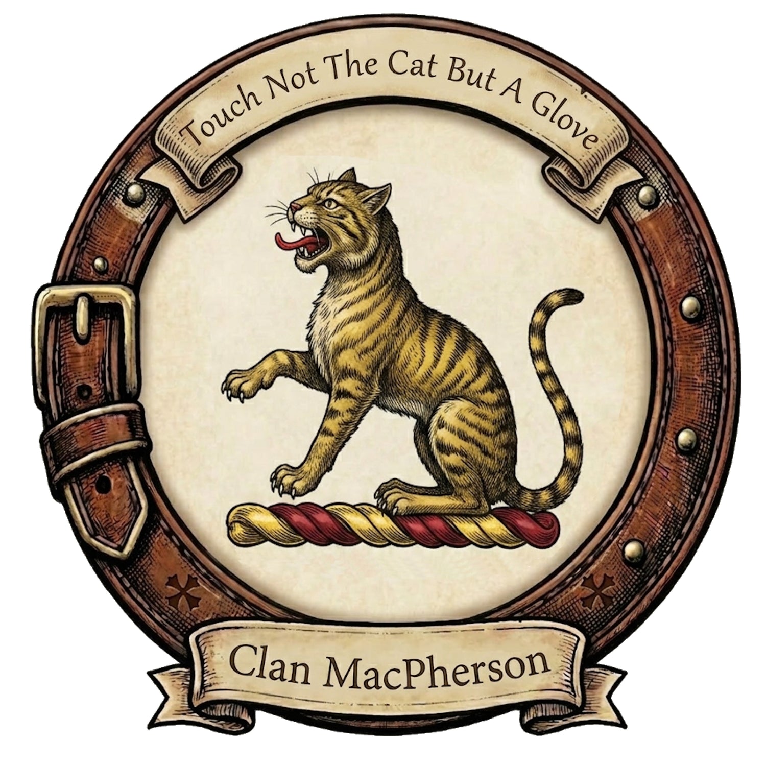 Clan MacPherson Crest digital download: Includes Color PNG, B&W PNG, and SVG vector files