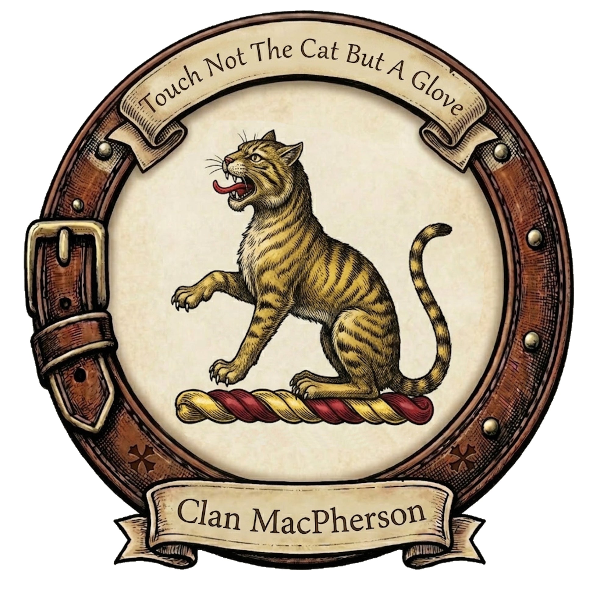 Clan MacPherson Crest digital download: Includes Color PNG, B&W PNG, and SVG vector files