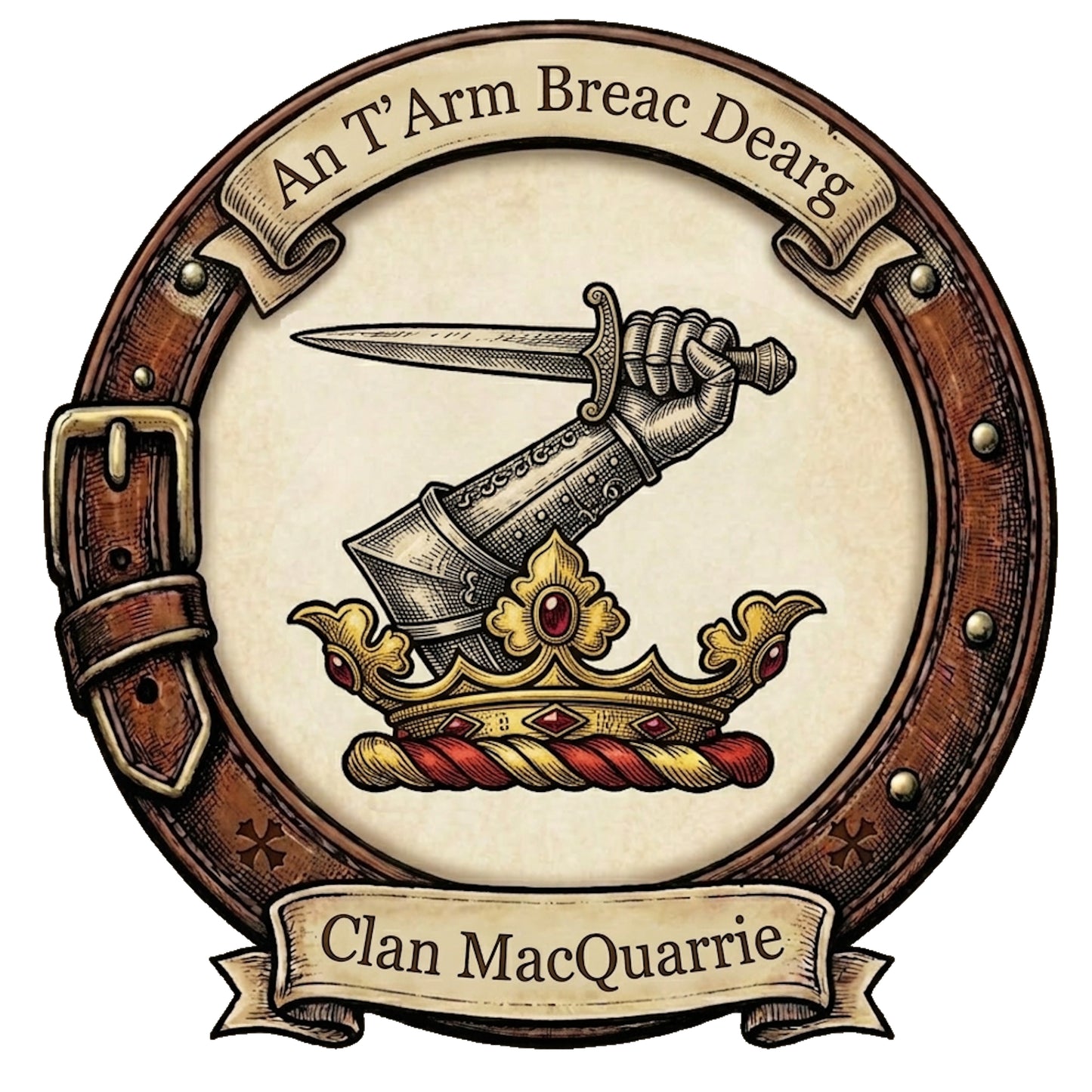 Clan MacQuarrie Crest digital download: Includes Color PNG, B&W PNG, and SVG vector files