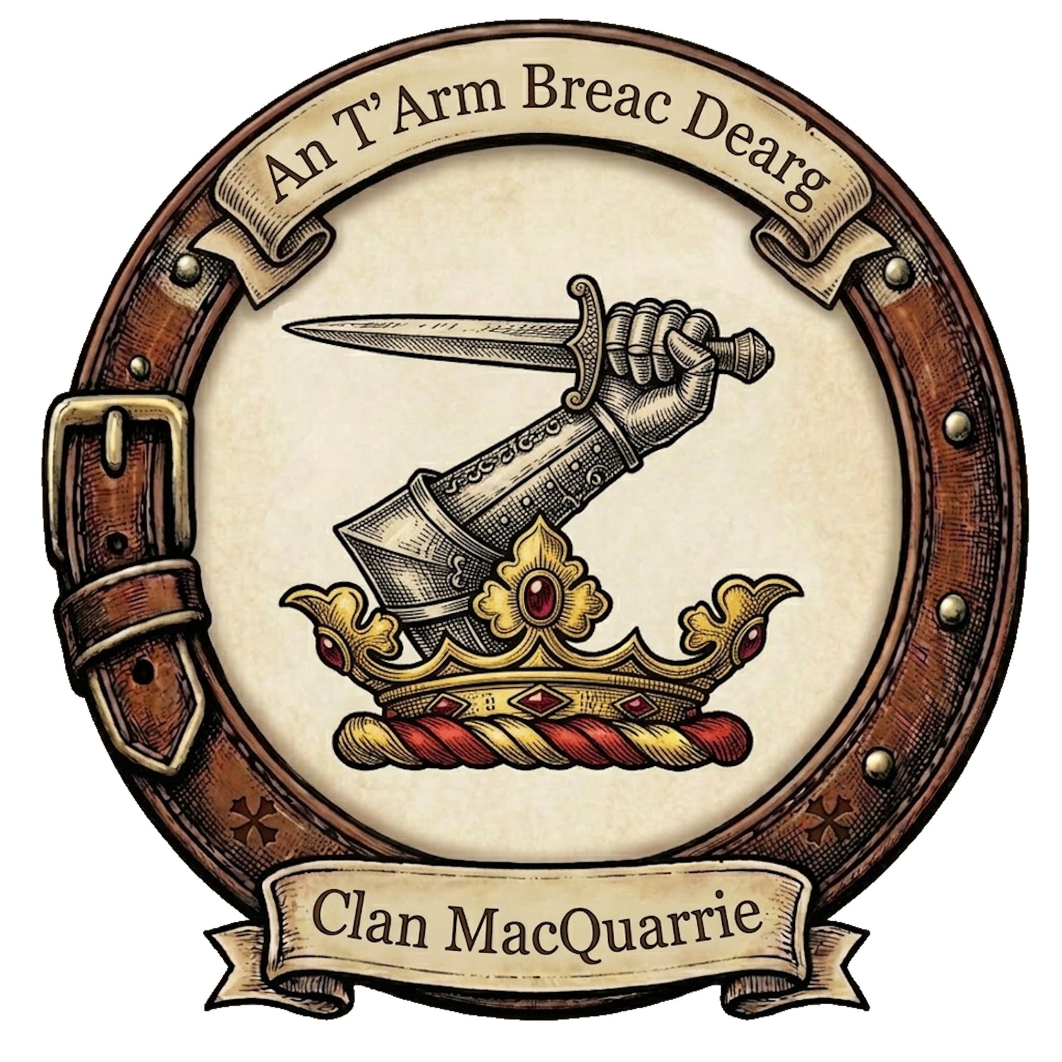 Clan MacQuarrie Crest digital download: Includes Color PNG, B&W PNG, and SVG vector files