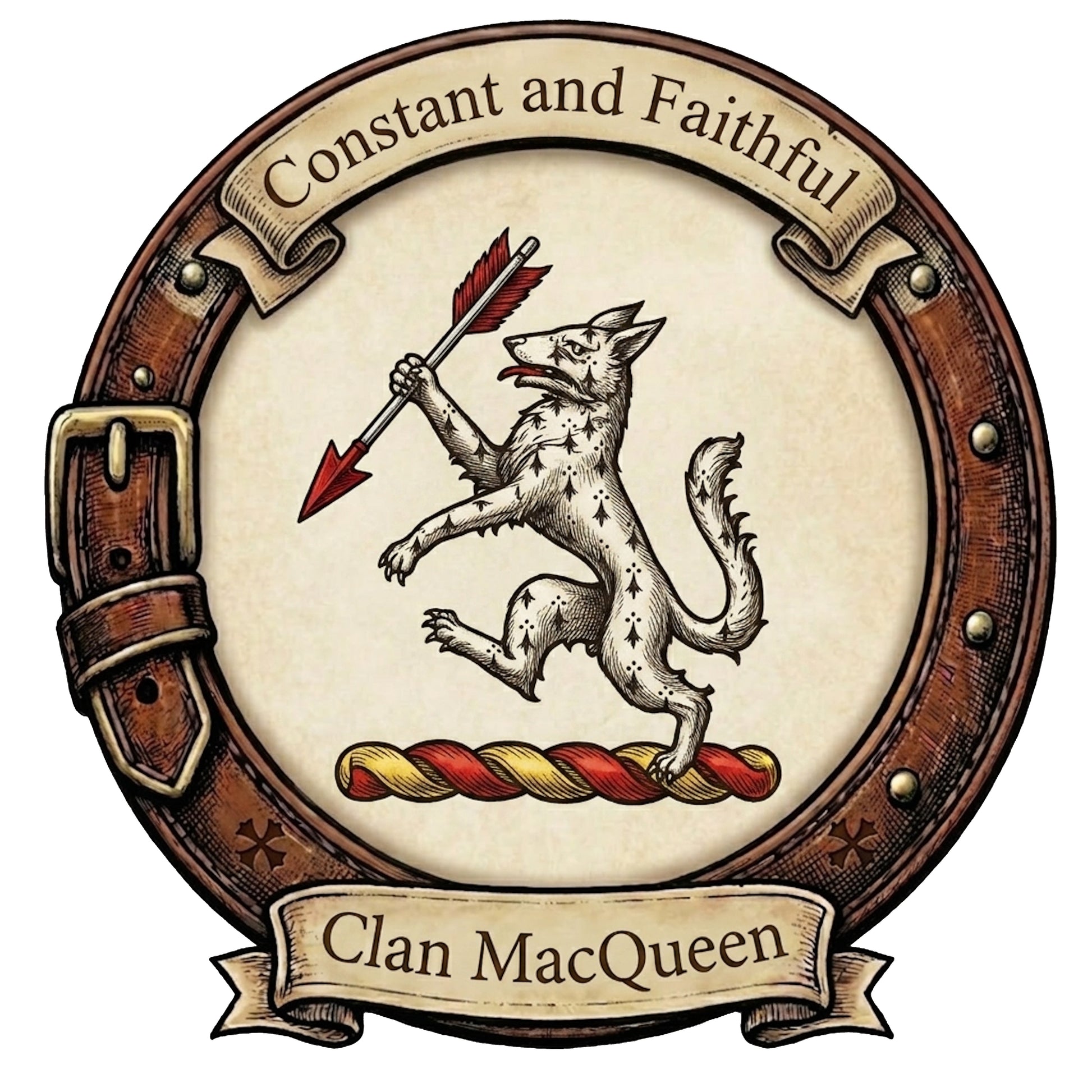 Clan MacQueen Crest digital download: Includes Color PNG, B&W PNG, and SVG vector files