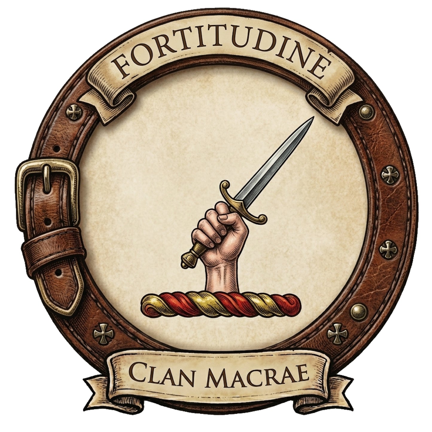 Clan MacRae Crest digital download: Includes Color PNG, B&W PNG, and SVG vector files