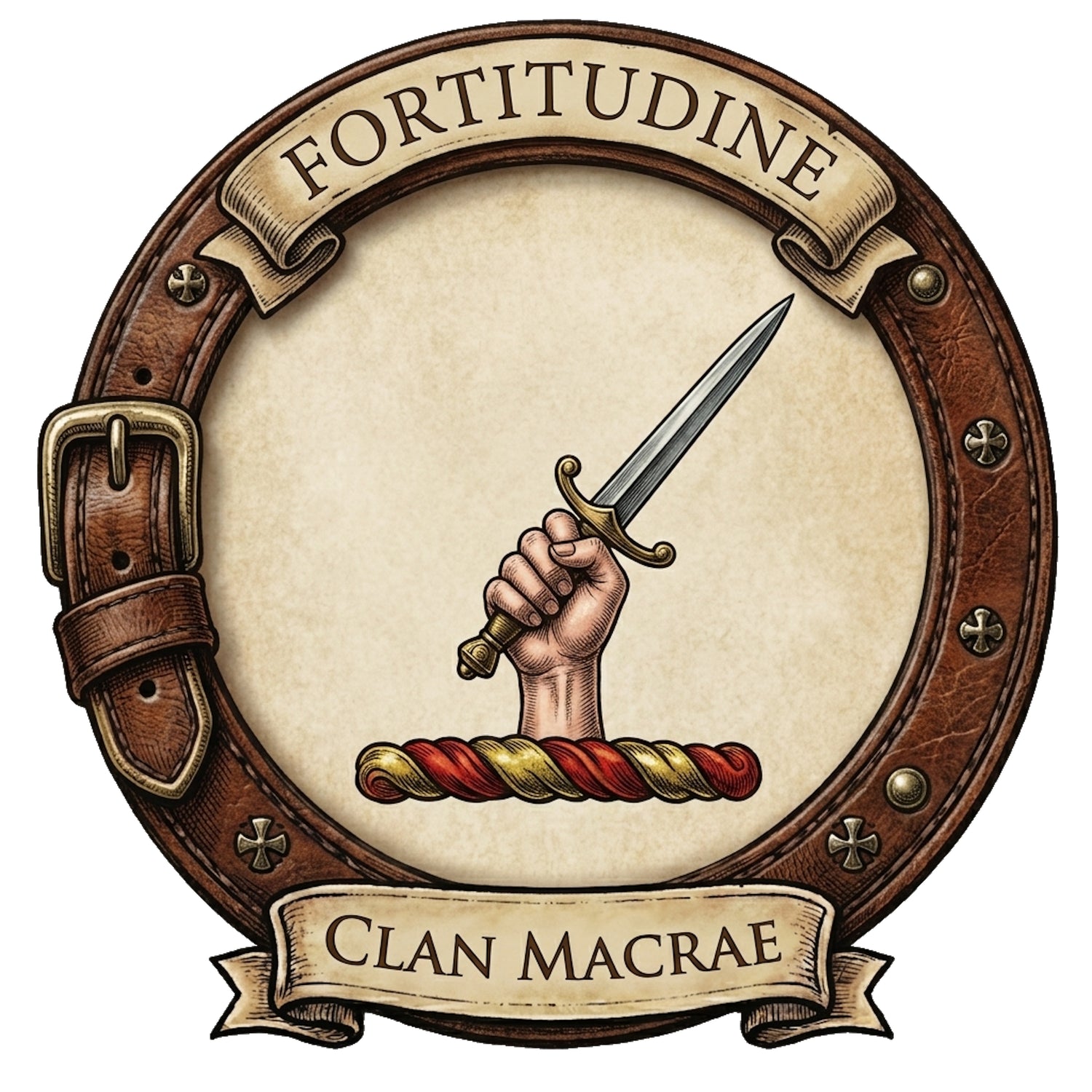 Clan MacRae Crest digital download: Includes Color PNG, B&W PNG, and SVG vector files