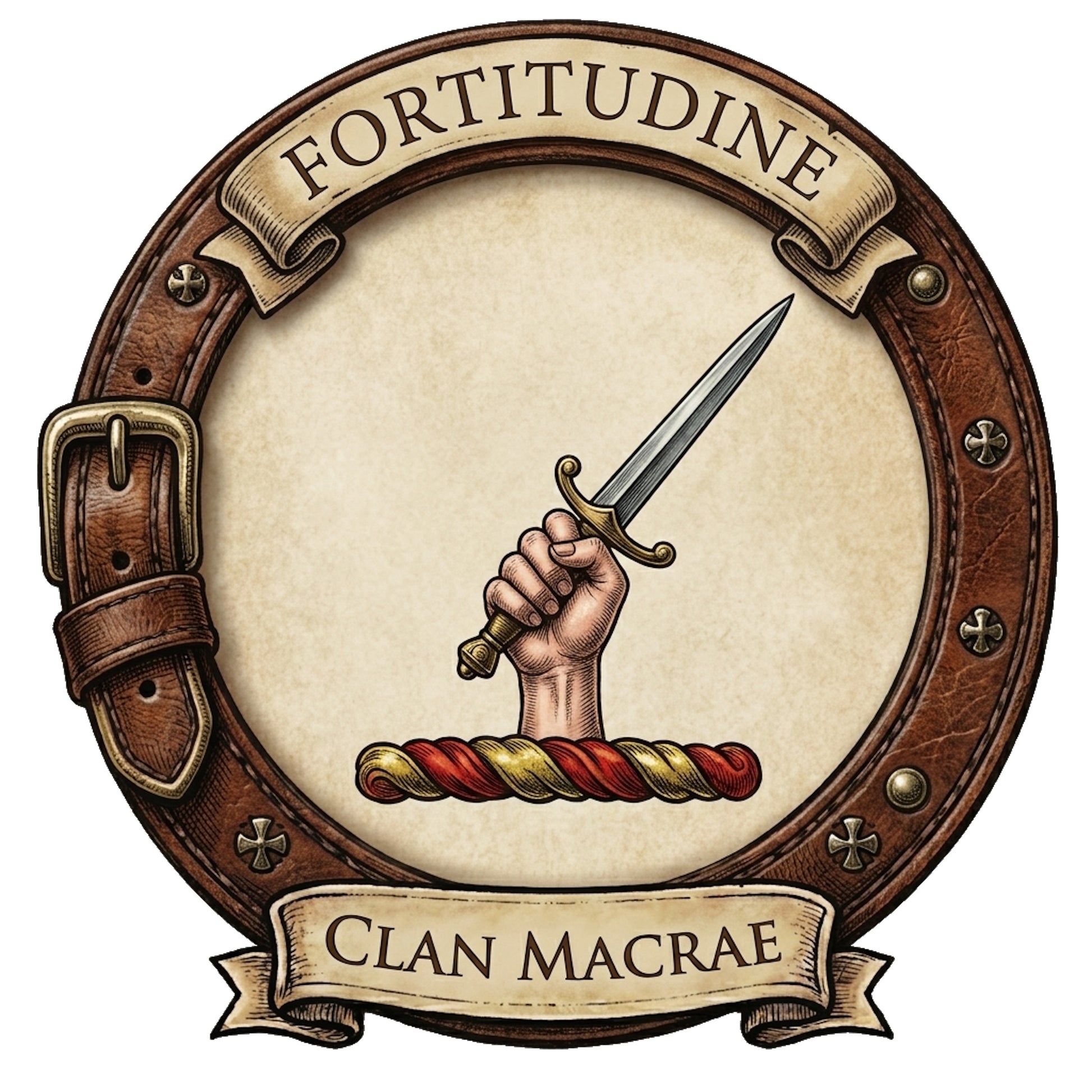 Clan MacRae Crest digital download: Includes Color PNG, B&W PNG, and SVG vector files