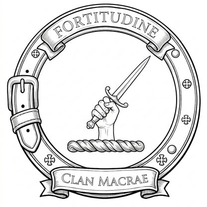 Clan MacRae Crest digital download: Includes Color PNG, B&W PNG, and SVG vector files
