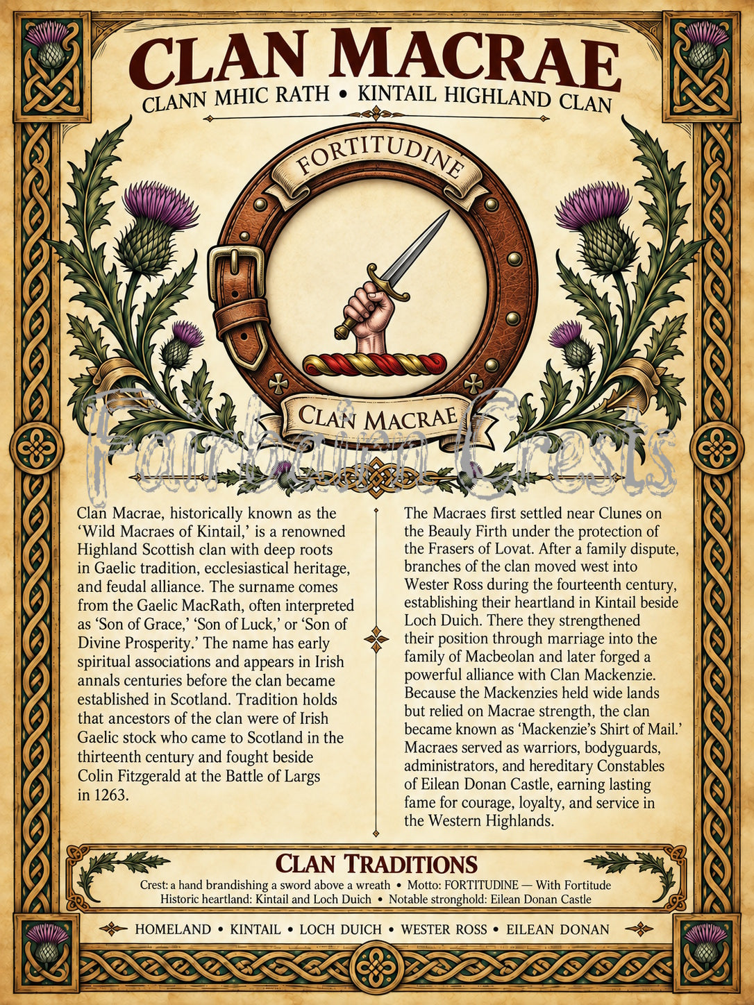 Clan Macrae Poster - Digital Download