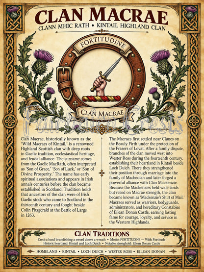 Clan Macrae Poster - Digital Download