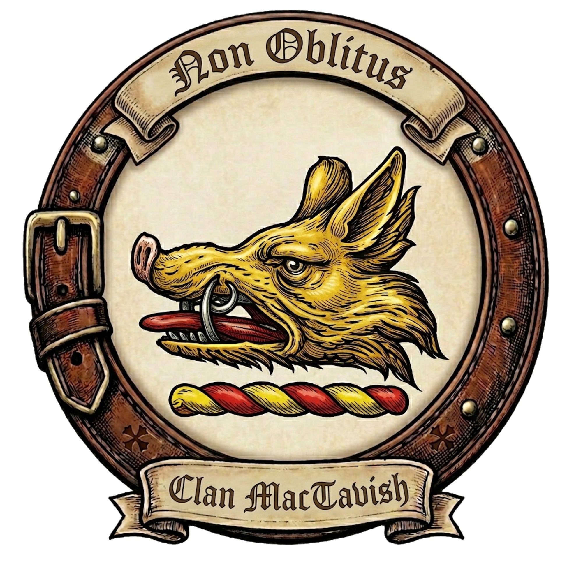 Clan MacTavish Crest digital download: Includes Color PNG, B&W PNG, and SVG vector files