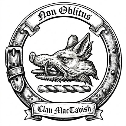 Clan MacTavish Crest digital download: Includes Color PNG, B&W PNG, and SVG vector files
