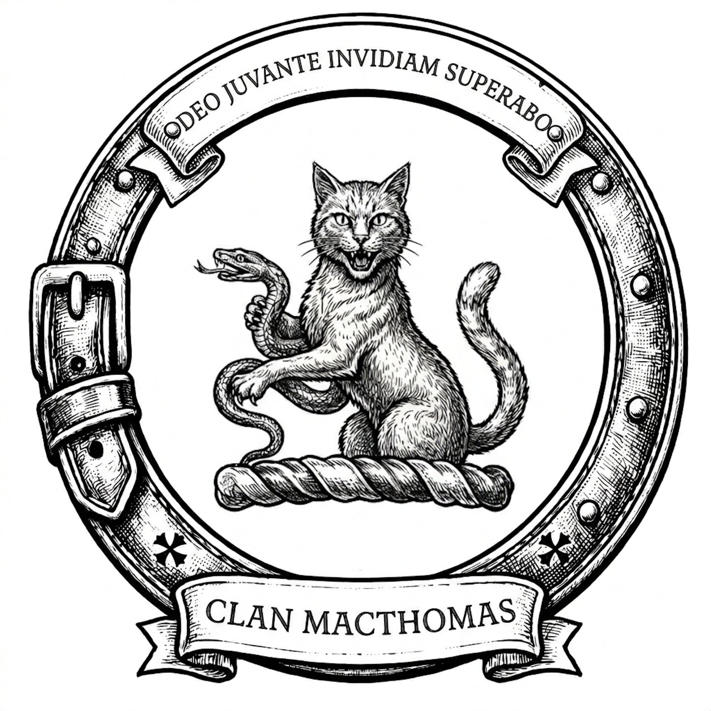 Clan MacThomas Crest digital download: Includes Color PNG, B&W PNG, and SVG vector files