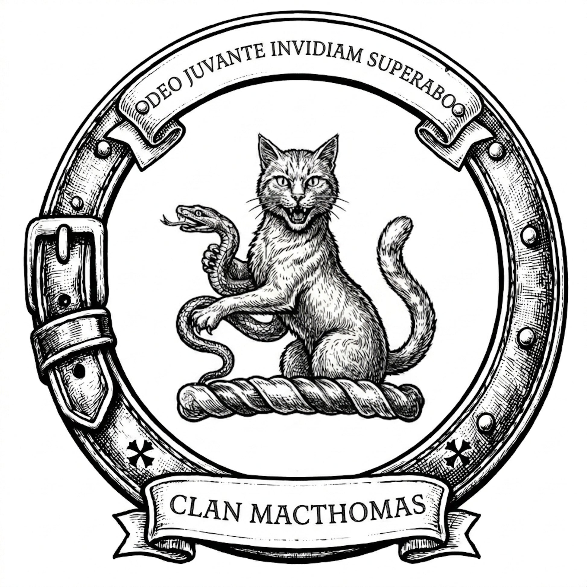 Clan MacThomas Crest digital download: Includes Color PNG, B&W PNG, and SVG vector files