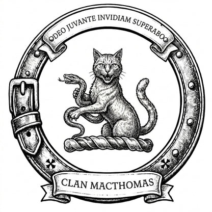 Clan MacThomas Crest digital download: Includes Color PNG, B&W PNG, and SVG vector files
