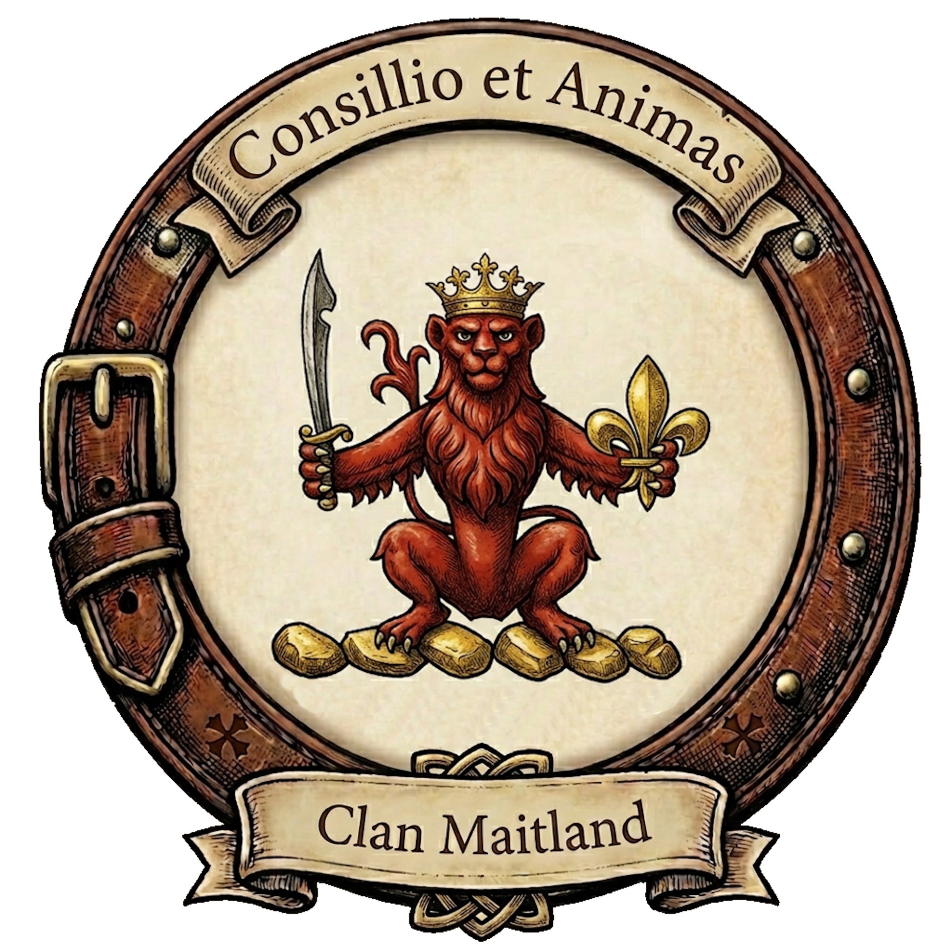 Clan Maitland Crest digital download: Includes Color PNG, B&W PNG, and SVG vector files
