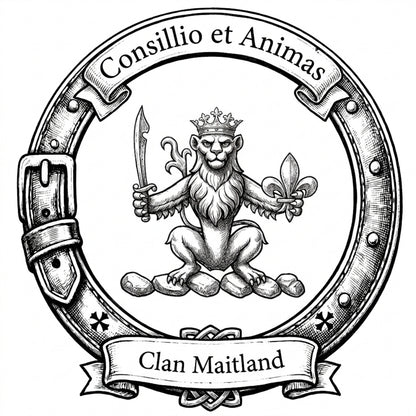 Clan Maitland Crest digital download: Includes Color PNG, B&W PNG, and SVG vector files