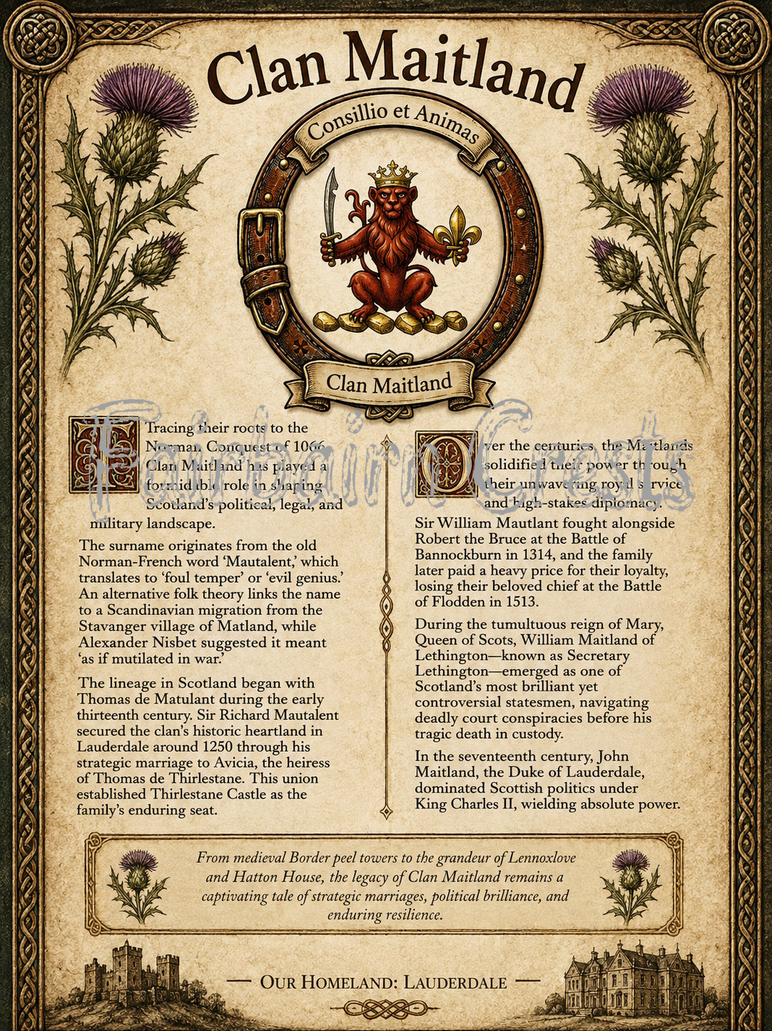 Clan Maitland Poster - Digital Download