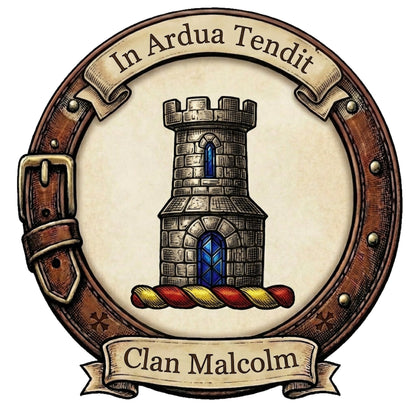 Clan Malcolm Crest digital download: Includes Color PNG, B&W PNG, and SVG vector files