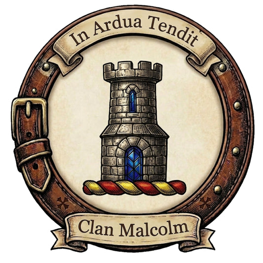 Clan Malcolm Crest digital download: Includes Color PNG, B&W PNG, and SVG vector files