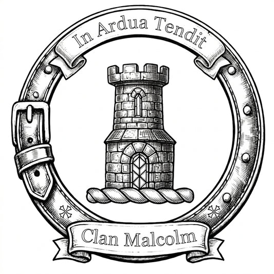 Clan Malcolm Crest digital download: Includes Color PNG, B&W PNG, and SVG vector files