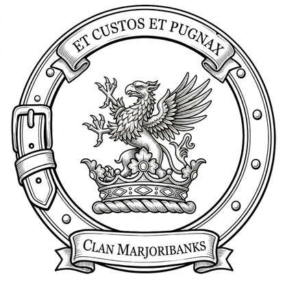 Clan Marjoribanks Crest digital download: Includes Color PNG, B&W PNG, and SVG vector files