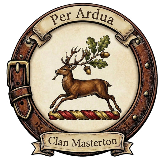 Clan Masterton Crest digital download: Includes Color PNG, B&W PNG, and SVG vector files
