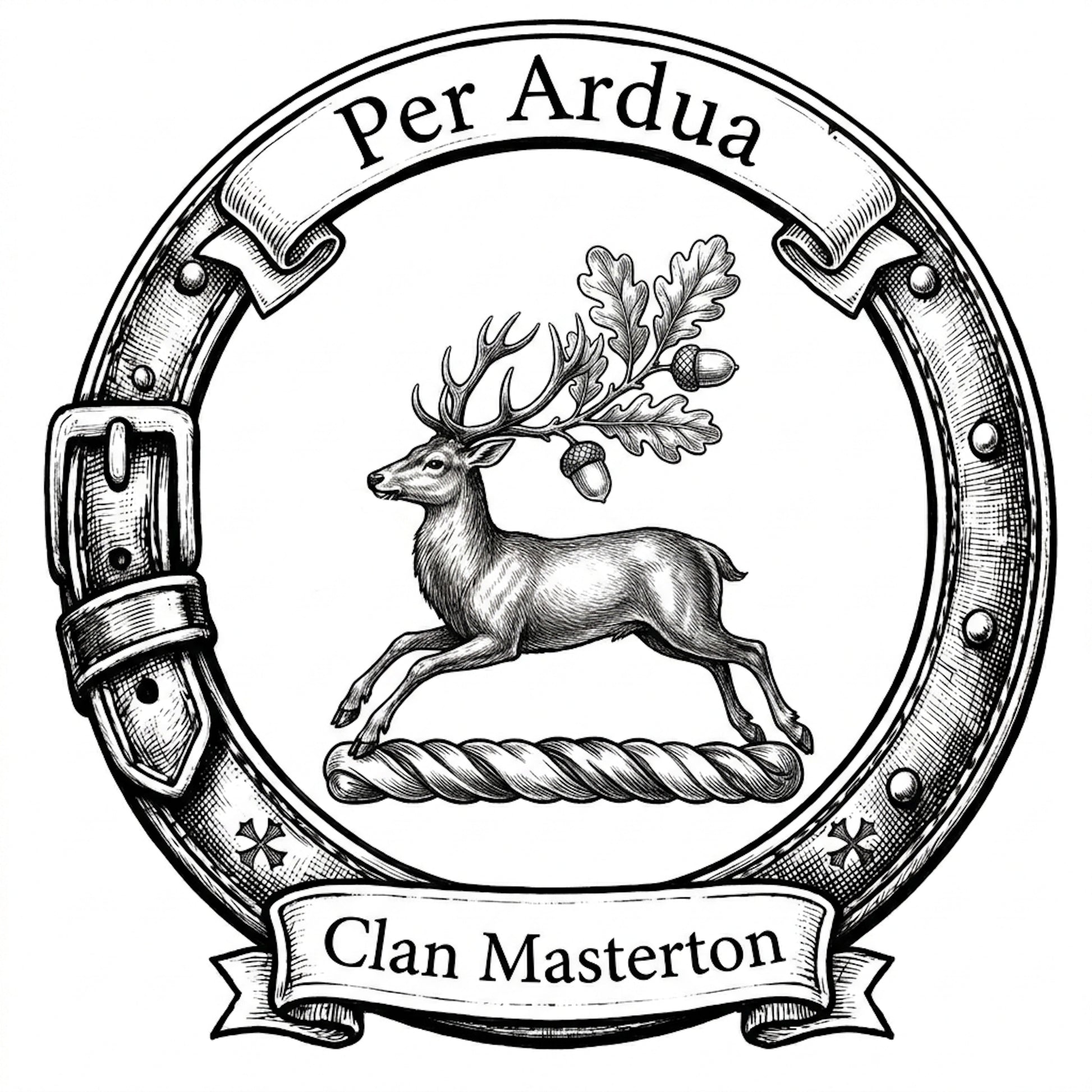 Clan Masterton Crest digital download: Includes Color PNG, B&W PNG, and SVG vector files