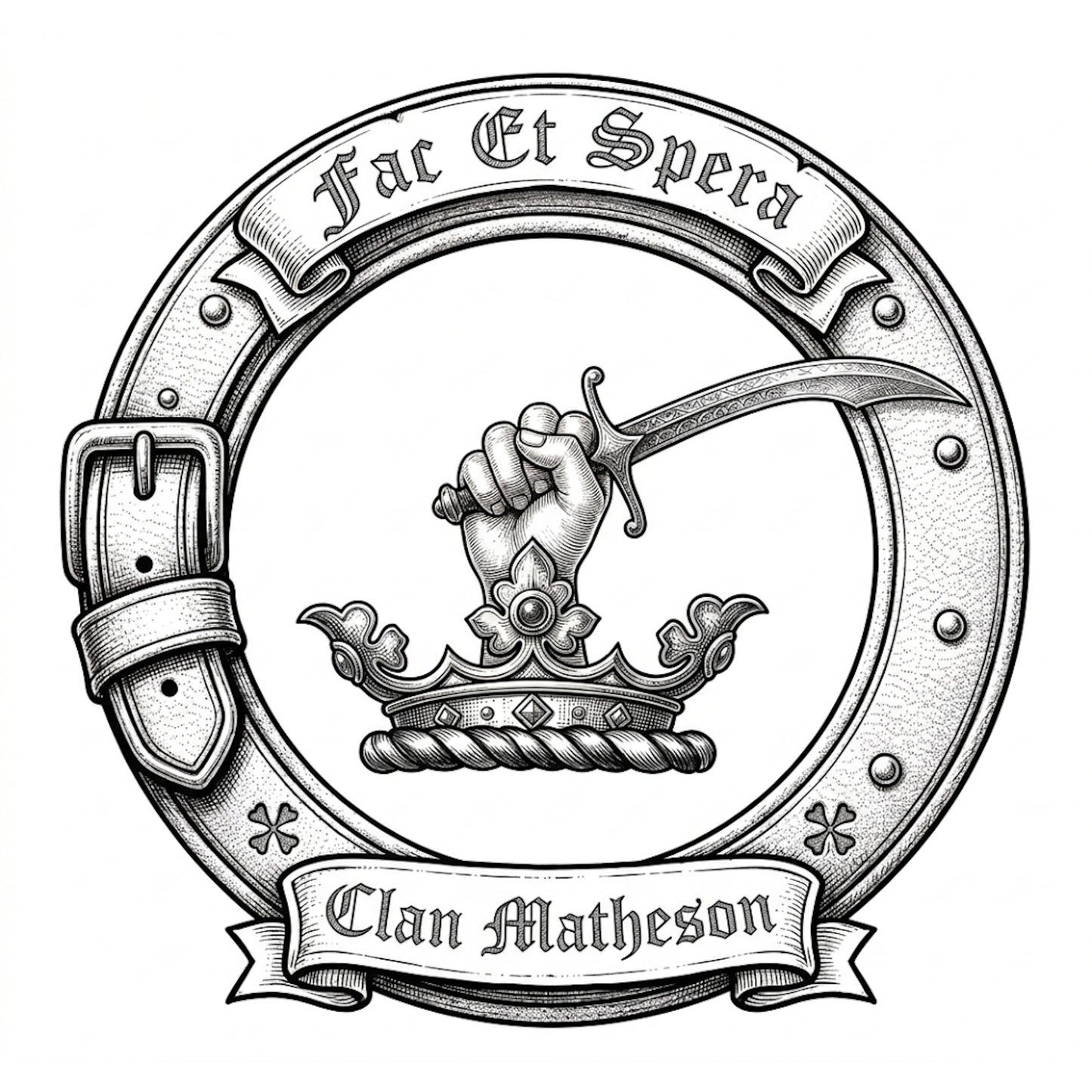 Clan Matheson Crest digital download: Includes Color PNG, B&W PNG, and SVG vector files