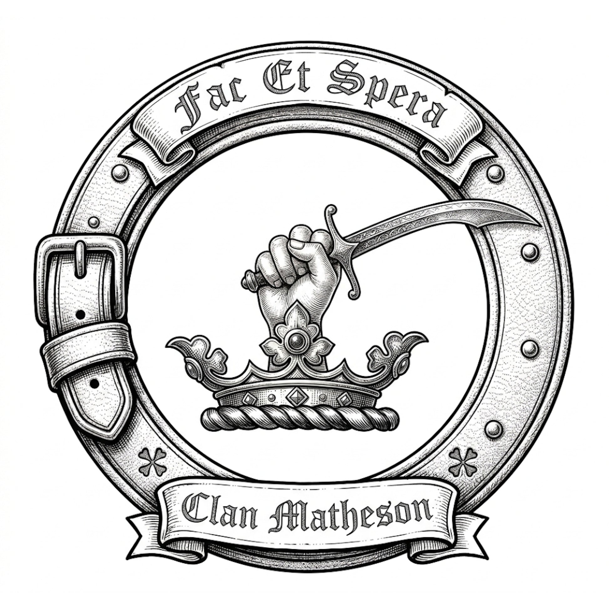 Clan Matheson Crest digital download: Includes Color PNG, B&W PNG, and SVG vector files