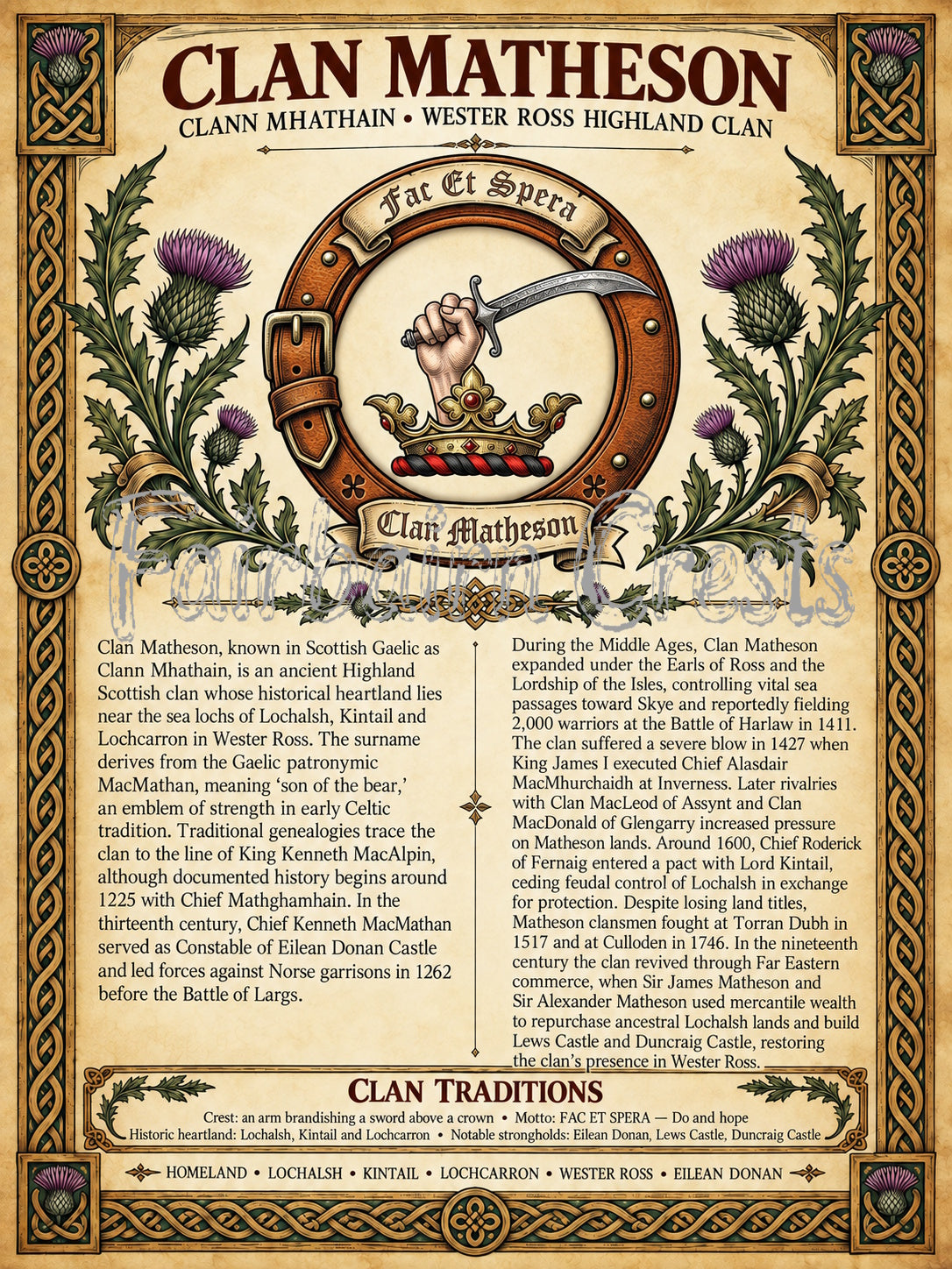 Clan Matheson Poser - Digital Download