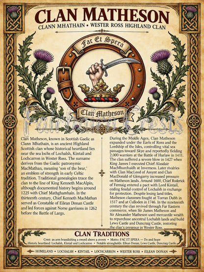 Clan Matheson Poser - Digital Download
