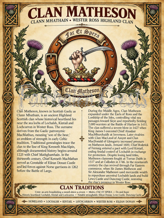 Clan Matheson Poser - Digital Download