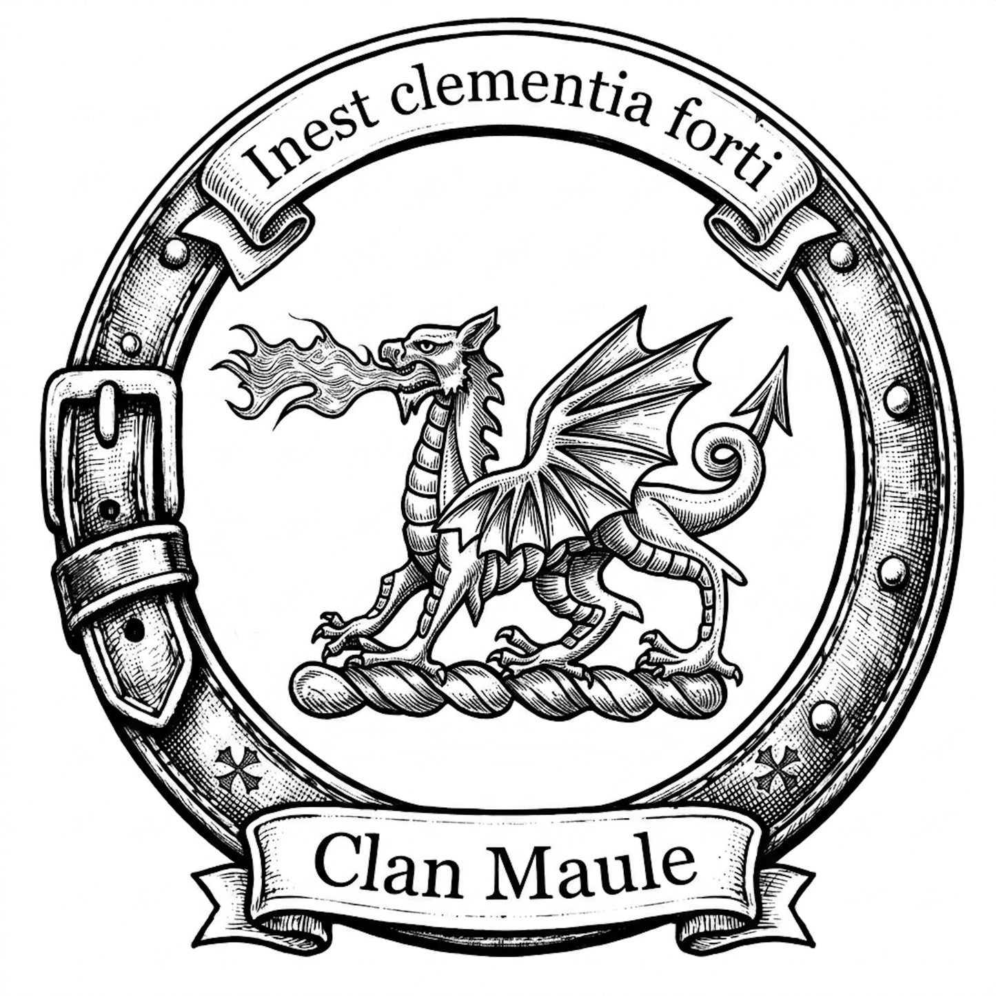 Clan Maule Crest digital download: Includes Color PNG, B&W PNG, and SVG vector files