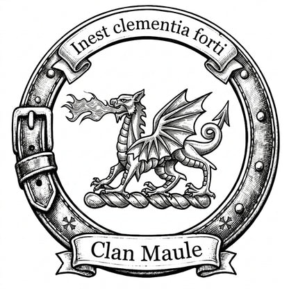 Clan Maule Crest digital download: Includes Color PNG, B&W PNG, and SVG vector files