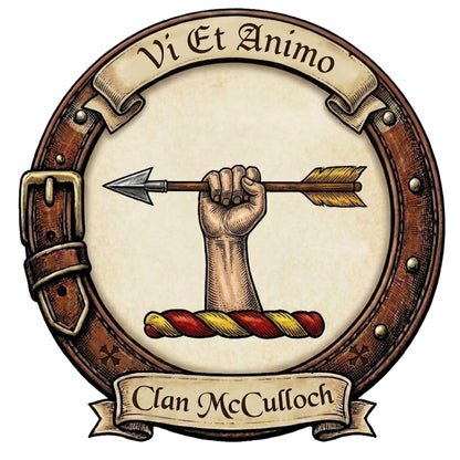 Clan McCulloch Crest digital download: Includes Color PNG, B&W PNG, and SVG vector files