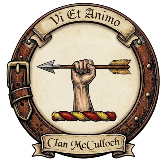Clan McCulloch Crest digital download: Includes Color PNG, B&W PNG, and SVG vector files