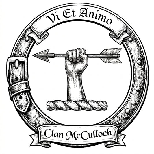 Clan McCulloch Crest digital download: Includes Color PNG, B&W PNG, and SVG vector files