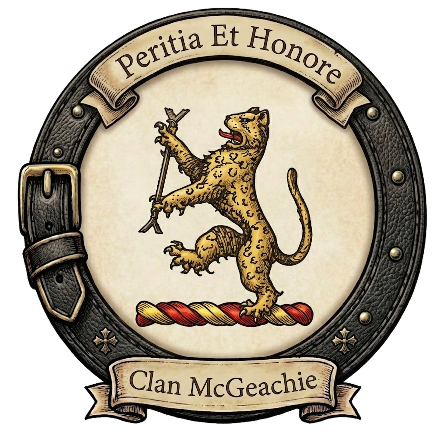 Clan McGeachie Crest digital download: Includes Color PNG, B&W PNG, and SVG vector files
