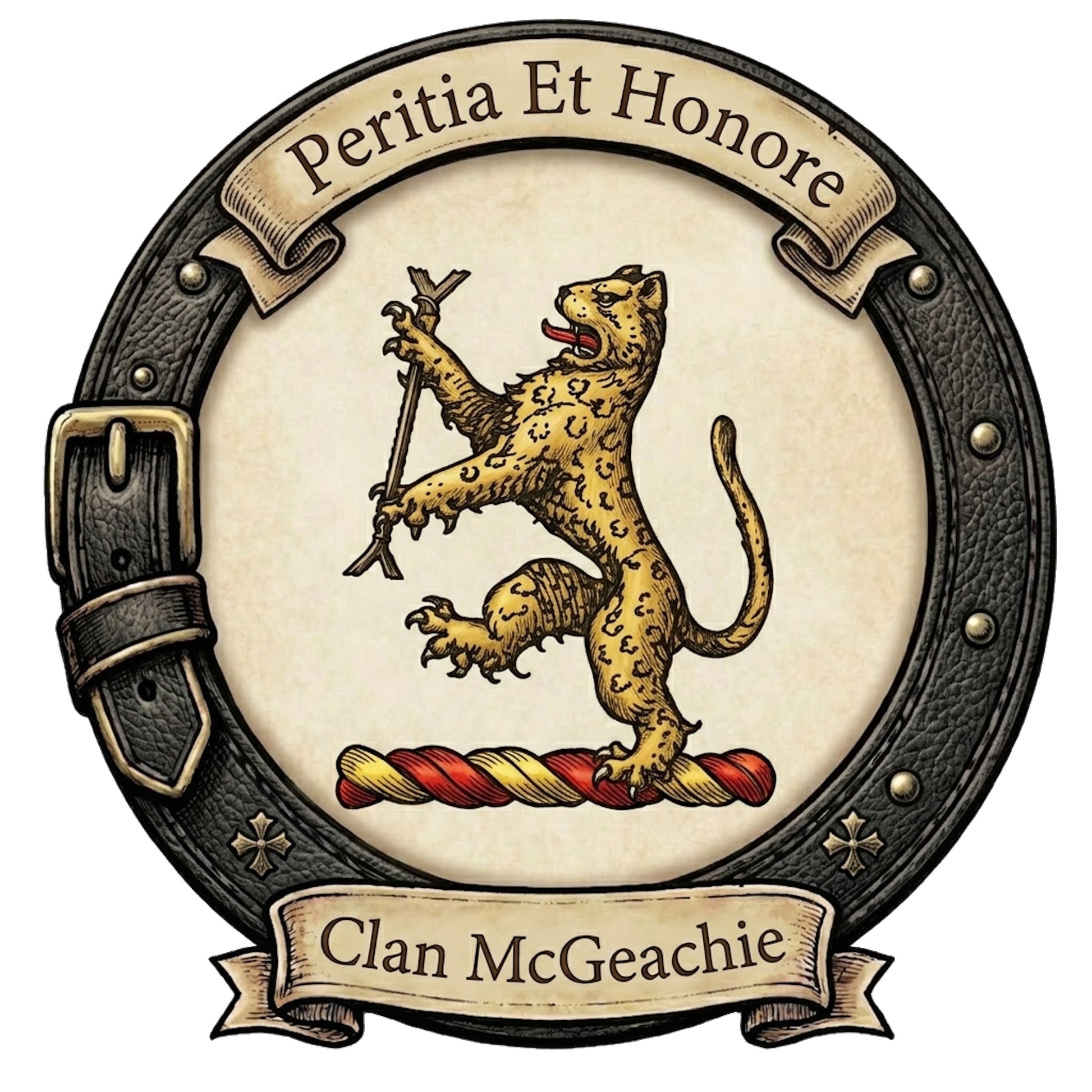 Clan McGeachie Crest digital download: Includes Color PNG, B&W PNG, and SVG vector files